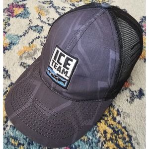 CLAM Genuine Ice Fishing - Ice Team Trucker Hat 14529 Gray Blue Snapback